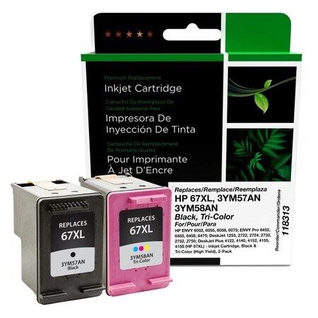 Clover Imaging Group Imaging Remanufactured High Yield Black, Tri-Color Ink Cartridges 118313